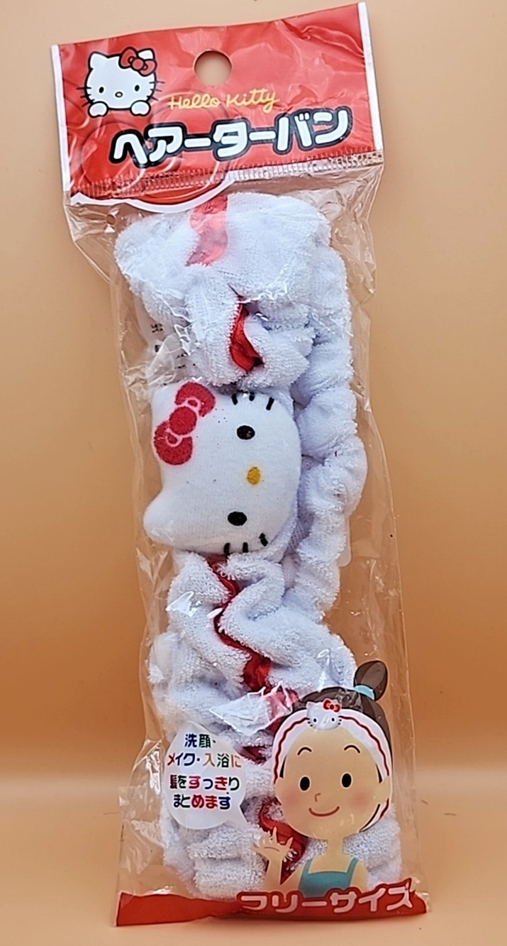 Sanrio Hello Kitty Plush Shower Hair Band Japan Vintage